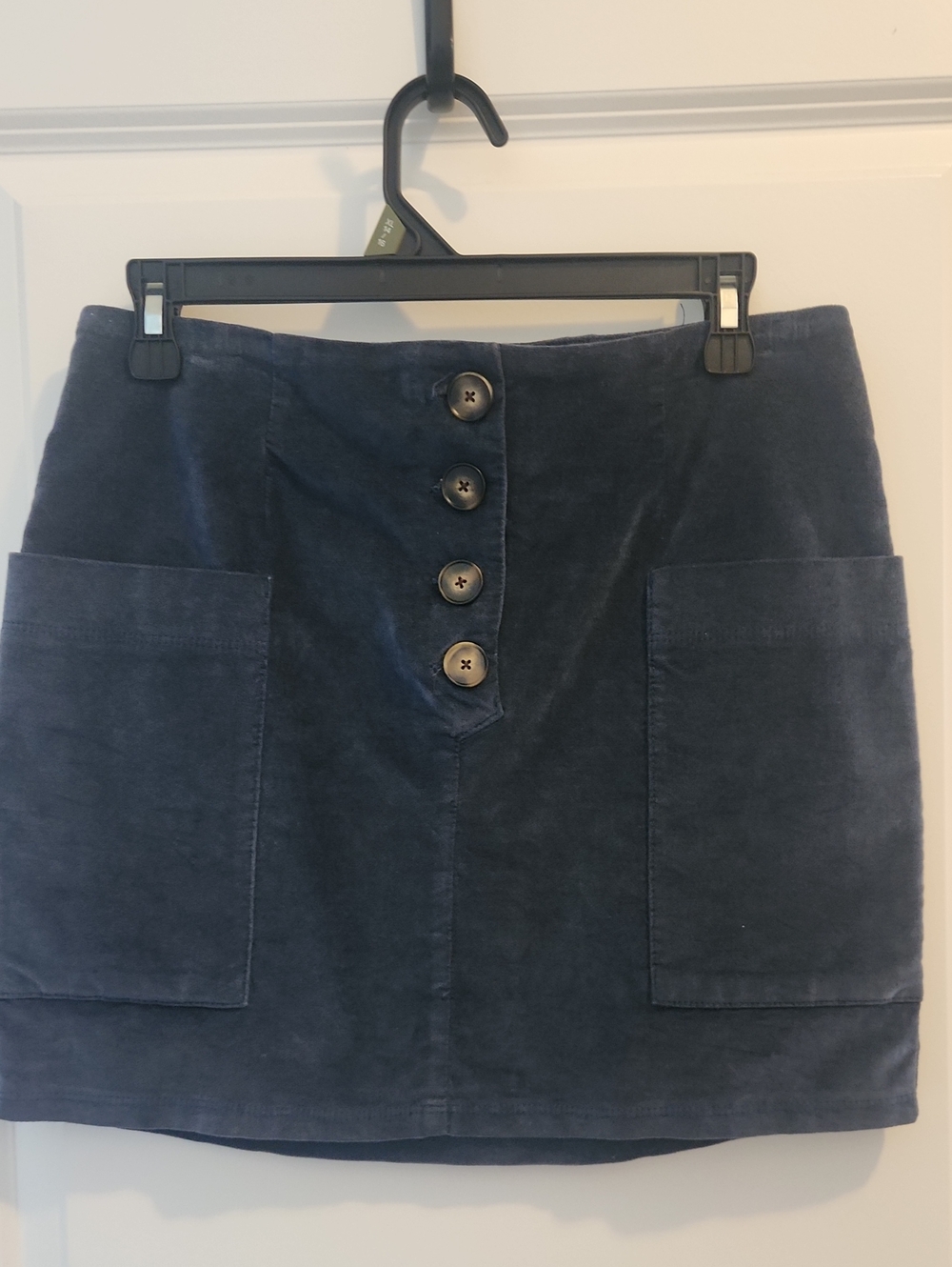 Urban Outfitters BDG Velvet Navy Blue Mini Skirt